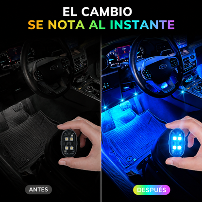 Kit De Luces LED RGB Recargable Para Coche